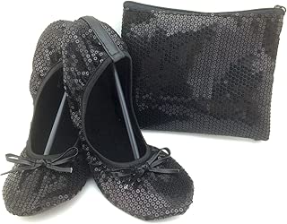 Shoes 18 Women's Foldable Portable Travel Ballet Flat Shoes w/Matching Carrying Case