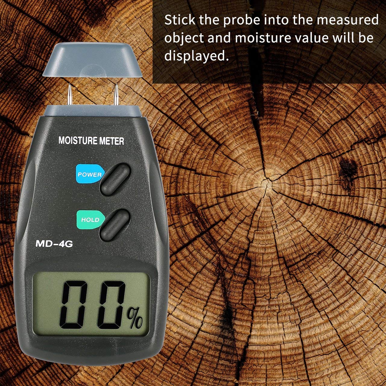 Medidor De Humedad Para Madera Md-4g Lcd Digital De 4 Pines | Cuotas