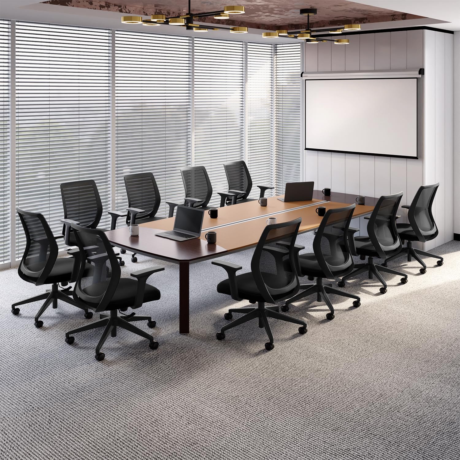 GODREJ INTERIO Curv Chair Premium Mesh Wide Back Ergonomic Work from Home/Office Chair, 1 Year Warranty, Height Adjustable, Heavy Duty PP Base, DIY Installation (1, Black, 72.5 * 97.5 * 70 cm)