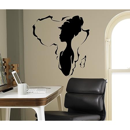 Amazon Com African Woman Wall Vinyl Decal Africa Map Sticker Design Home Interior Art Decor Ideas Bedroom Living Room Office Removable Housewares 7 Afr Tools Home Improvement