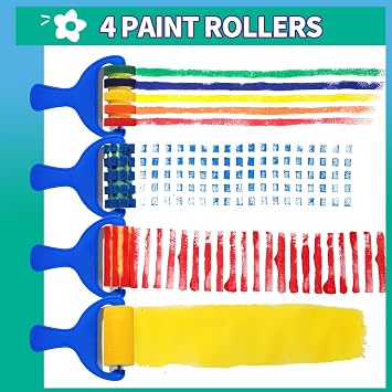 YGDZ Paint Sponges for Kids, 39pcs Early Learning Toddlers Sponge Paint Brushes Stamps Foam Art Craft Drawing Tools
