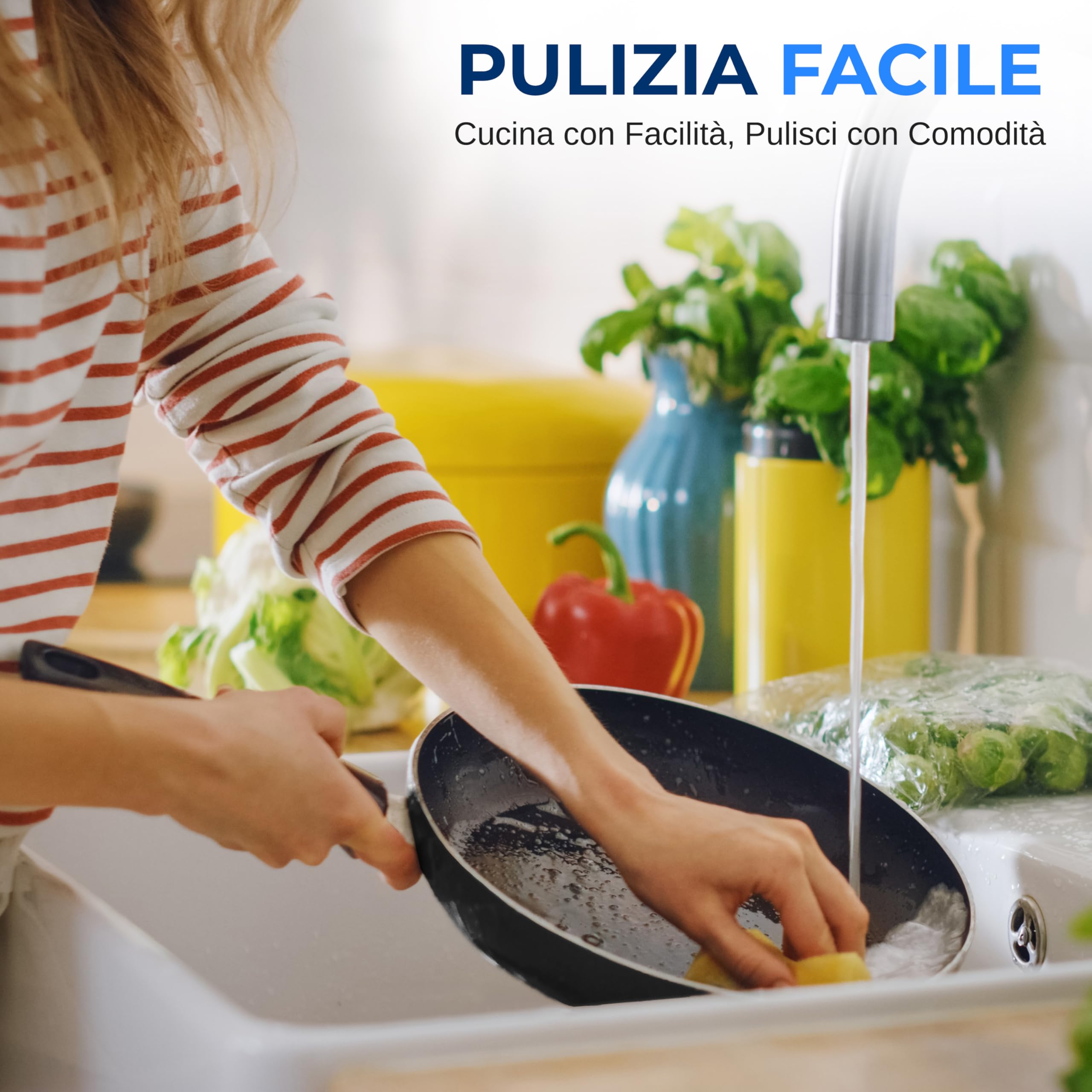 GUSTO CASA - Padella antiaderente Linea Black Sky - set 3 pezzi – On Line Happy Casa Store
