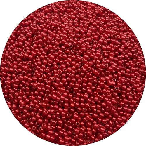 4000 cuentas de perlas para manualidades, perlas de resina de 0.118 pulgadas para hacer joyas, cuentas redondas a granel con agujero para collares,