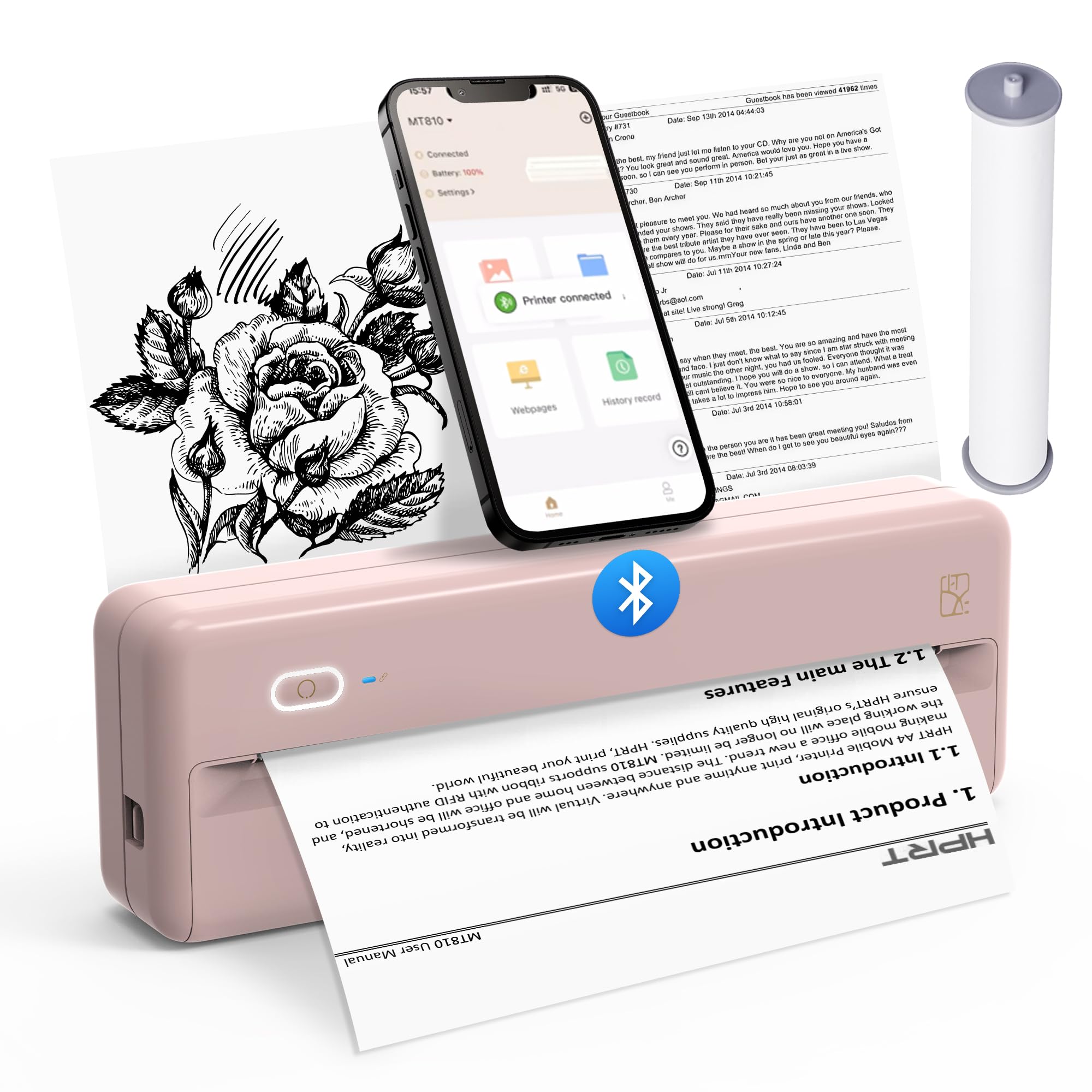 Amazon.com: HPRT Portable Printers Wireless for Travel - MT810 