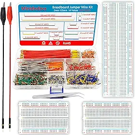 Kit Com 560pç De Protoboard E Jumpers Para Placa De Circuito Impresso (Pcb), Com 14 Comprimentos Diferentes, Incluindo Protoboard, Pinças, Cabos De Teste Com Garras De Jacaré Ecx Plástica