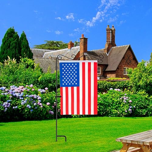 Miniatura 2 de HOOSUN Soporte para bandera de jardín, soporte para asta de bandera de jardín de alta calidad, pintura resistente a la intemperie, 37.8 pulgadas de
