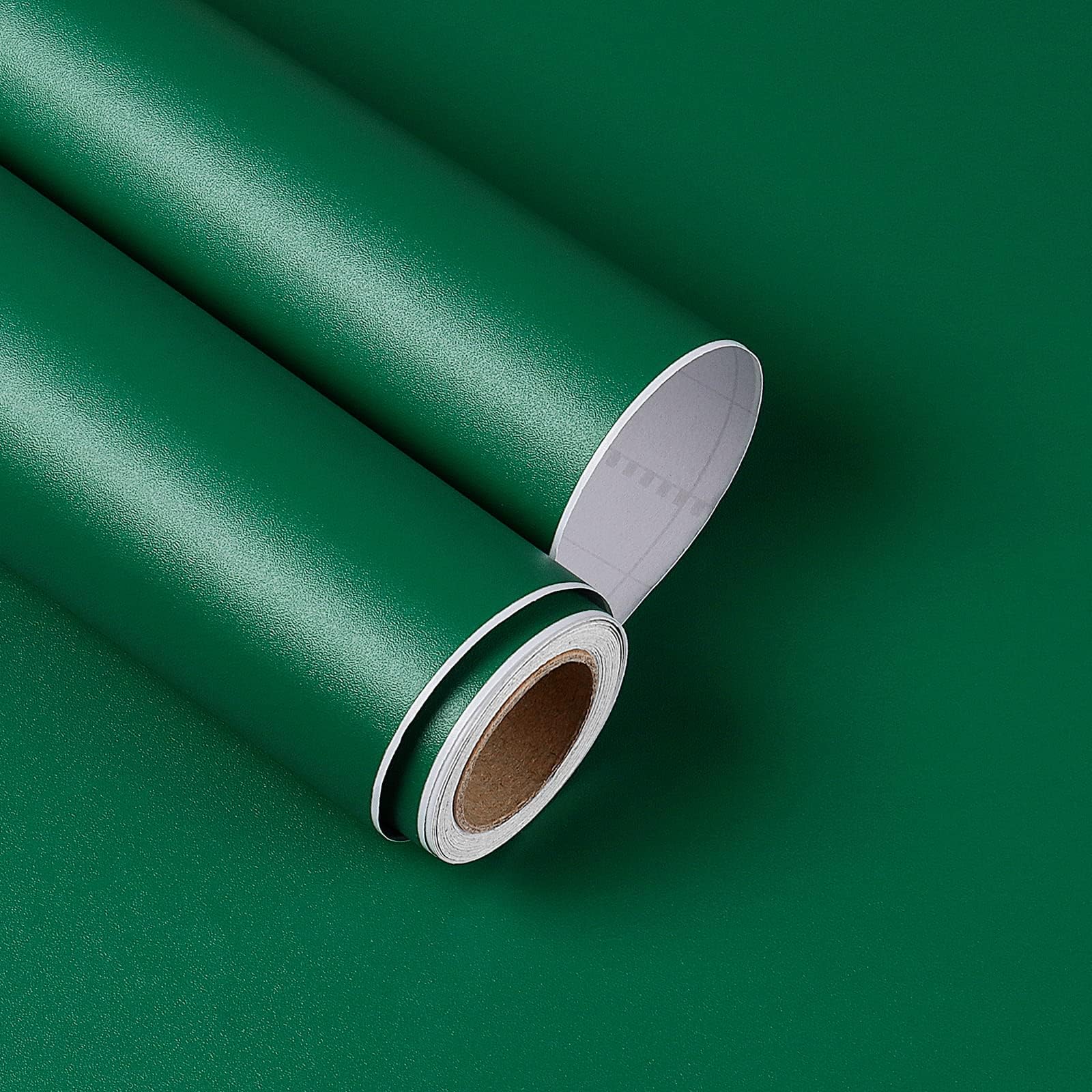 Papier de contact vert uni Yenhome | Papier peint vert olive bohème adhésif 45x203 cm