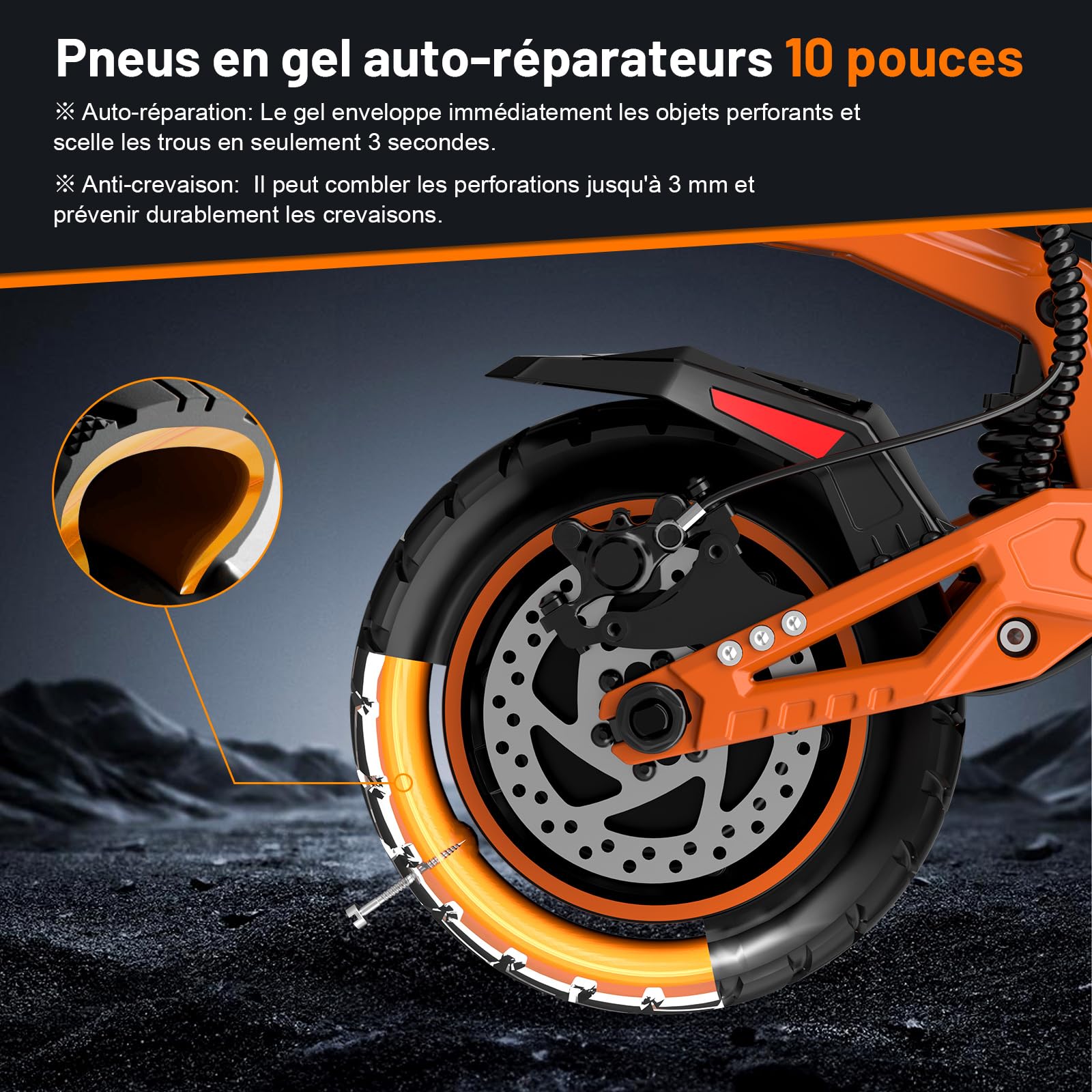 RCB D7 Max Trottinette Électrique Adulte,Moteur 3600W piek（1800W x2）