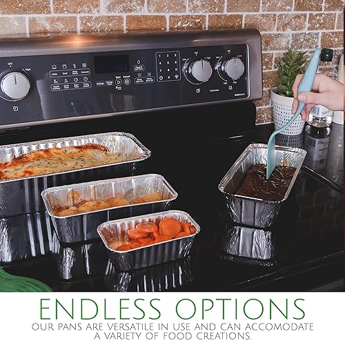 Miniatura 8 de Plasticpro 1 libra de 50 unidades Moldes desechables de aluminio para preparar comidas, utensilios de cocina perfectos para hornear pasteles, pan,