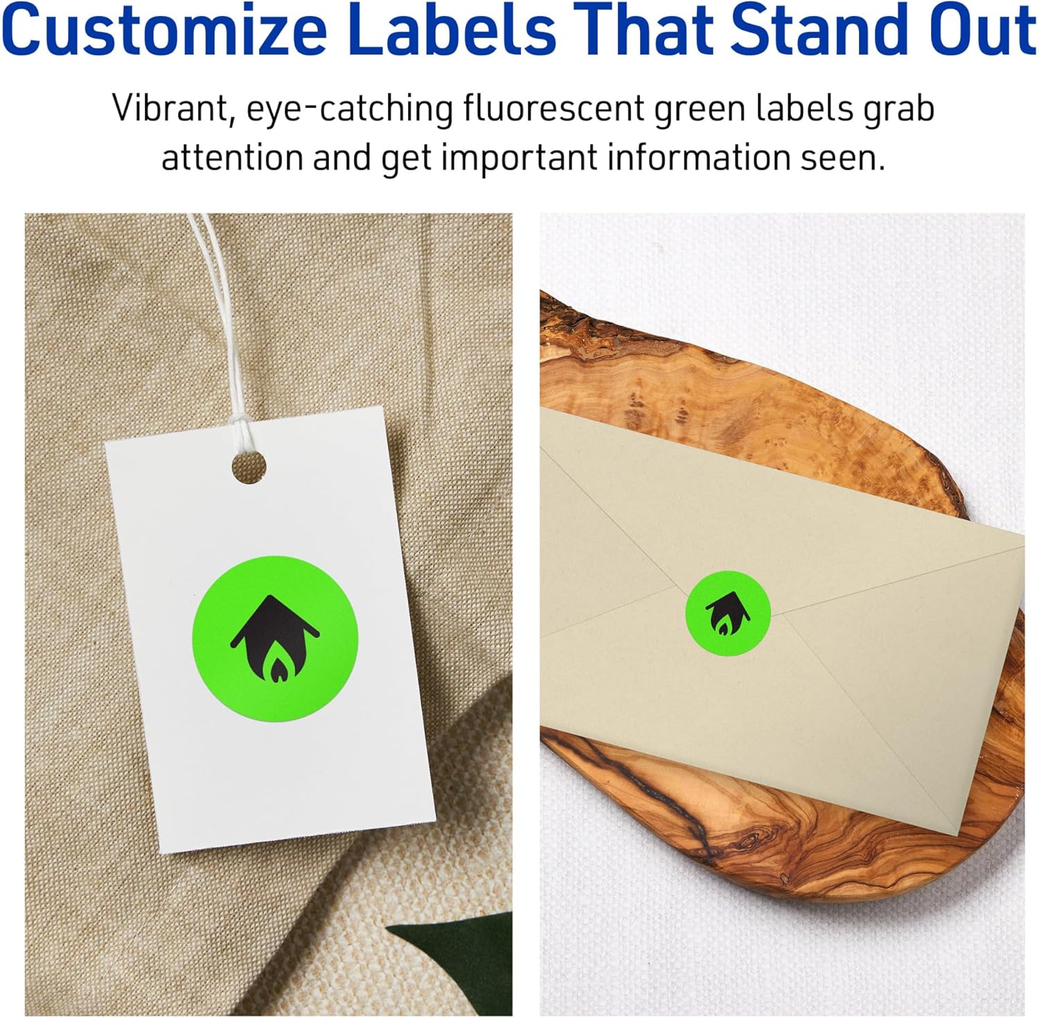 Avery Printable Round Labels, Sure Feed Technology, 1" Diameter, Neon Green Labels, Print-to-The-Edge, Laser/Inkjet, 1,920 Total, Great for Price Stickers and Mailing Seals