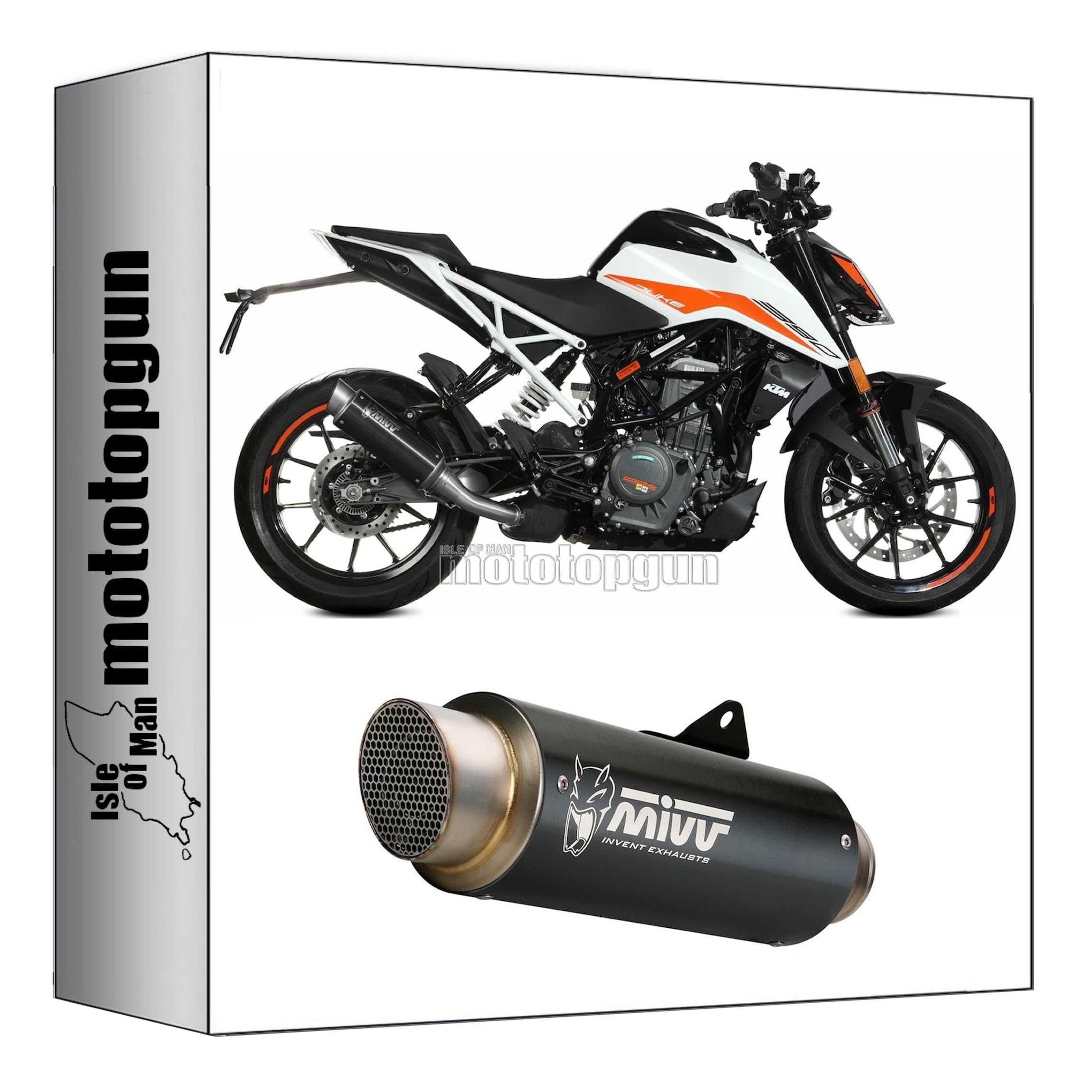 mivv scarico omologato cat-oem gp-pro inox nero compatibile con ktm 390 duke 2021 2022 mototopgun