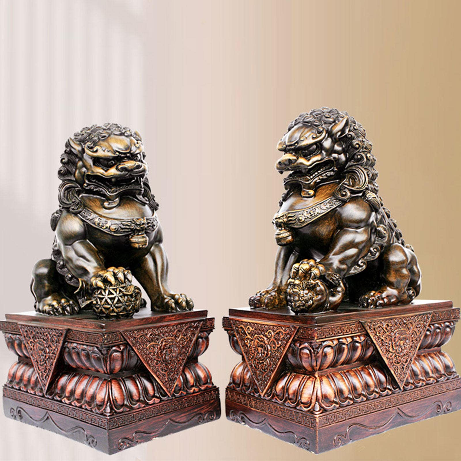 COPPIA DI STATUE Di Cani Di Foo Di Grandi Dimensioni in Marmo Feng Shui COPPIA DI STATUE Di Cani Di Foo Di Grandi Dimensioni in Marmo Feng Shui