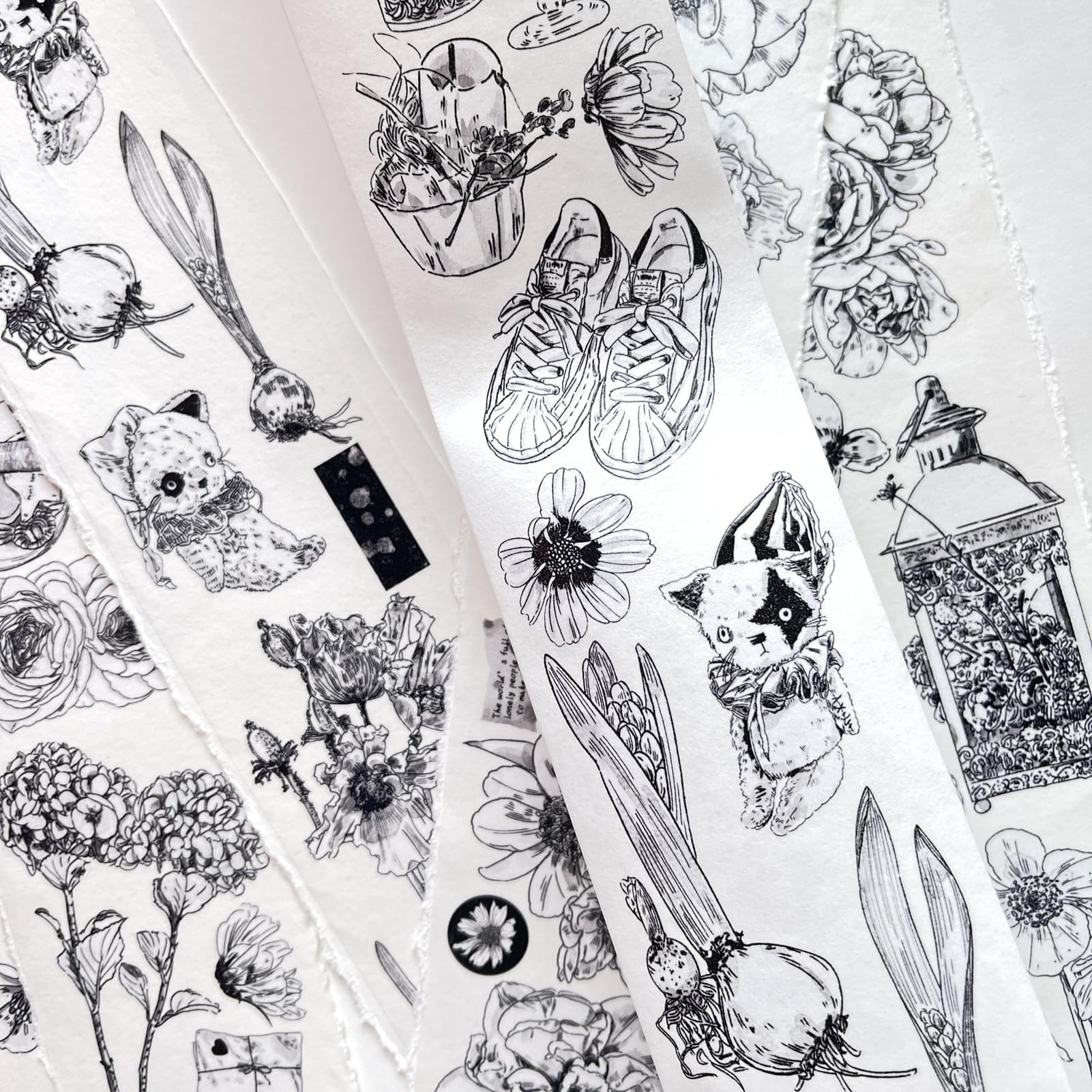 RICHTAPES SeaHorse Forest Vol3-A15 Old Times,Original Design Vintage Washi Tape Stickers,for Scrapbook Supplies,Scrapbook Tape Stickers,Junk Journal Stickers,Masking Tape,Decorative Tape