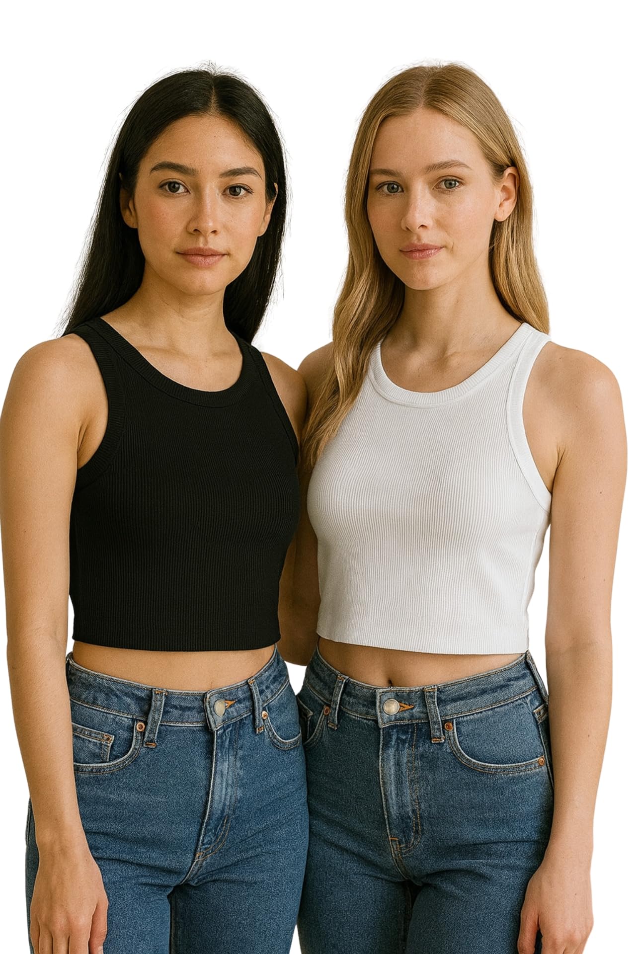 berry bird Stylish Sleeveless Round Neck Ribbed Tank Tops for Women and Western Crop Top-picture-43