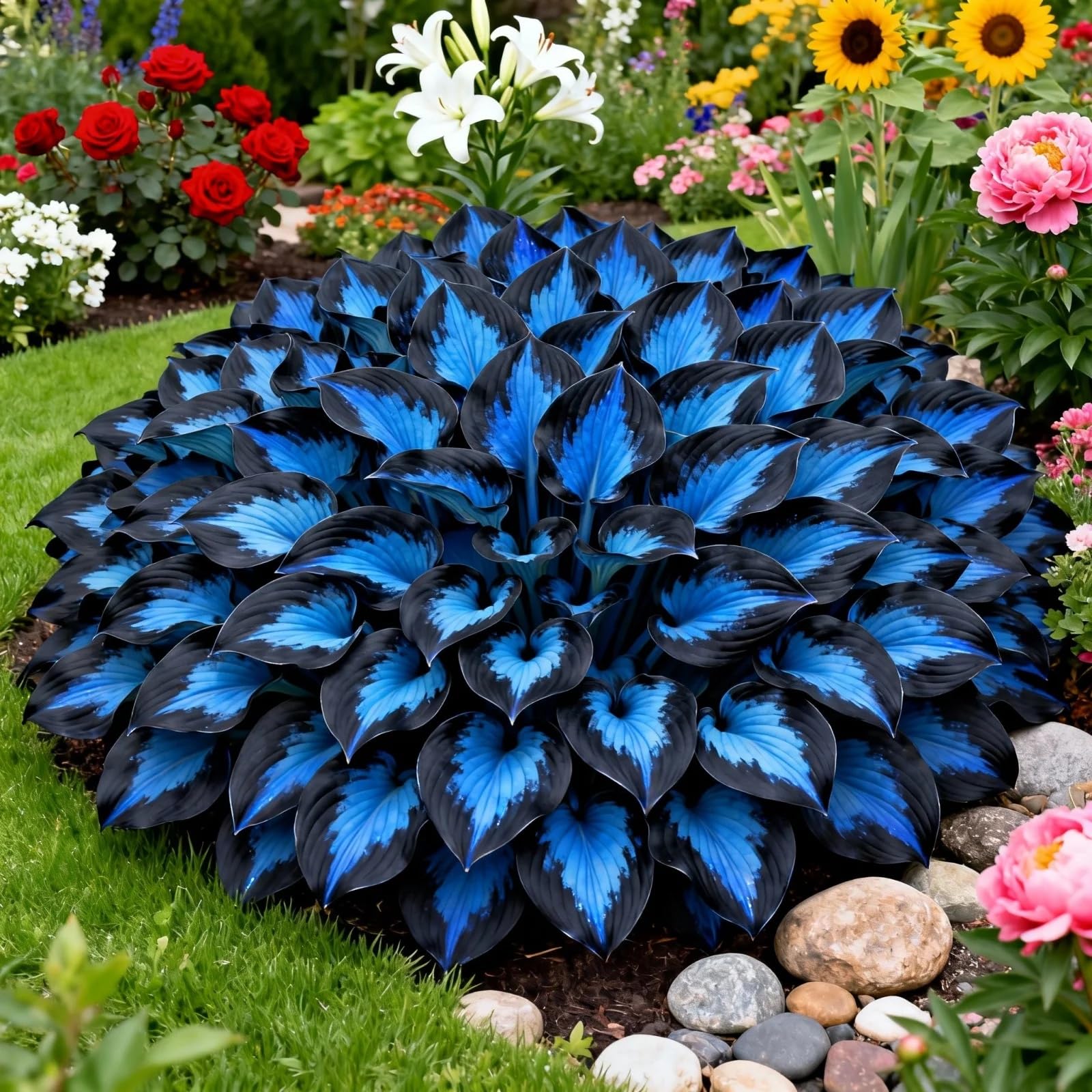 Versatile Hosta Rhizome Set – Lush Decorative Foliage for Flexible Indoor & Outdoor Styling-8bulbs-F
