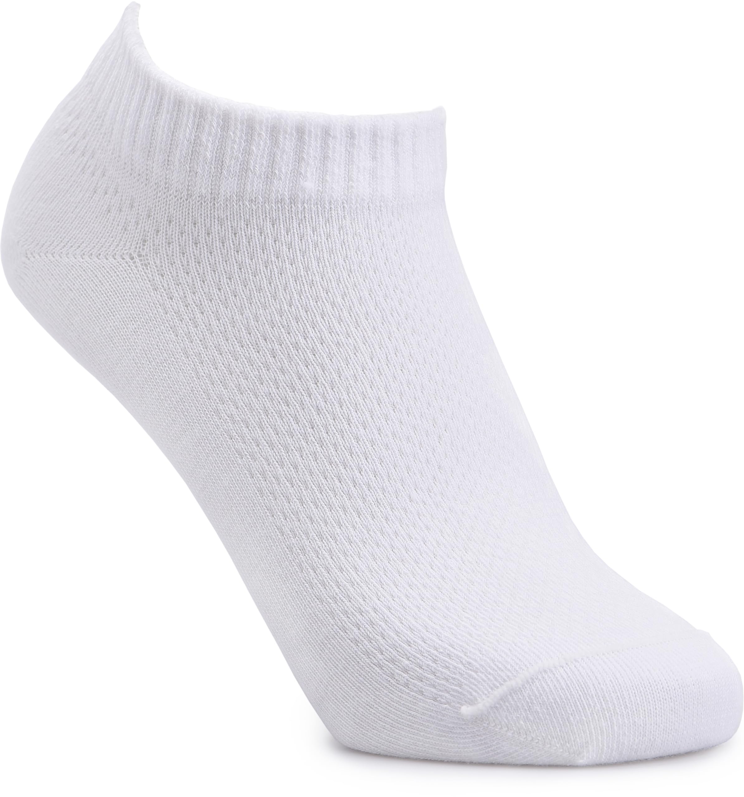 Cosyfeet Extra Roomy Coolmax® Seam‑Free Trainer Socks - White - L