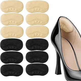 Heel Pads for Shoes Women Men, 6 Pairs Heel Grips, Black Cushion Inserts