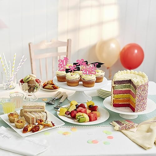 Miniatura 264 de Paquete de 24 adornos dorados para cupcakes de graduación 2025 con purpurina So Proud of You Done Diploma Graduation Cap Cupcake Picks Class of 2025