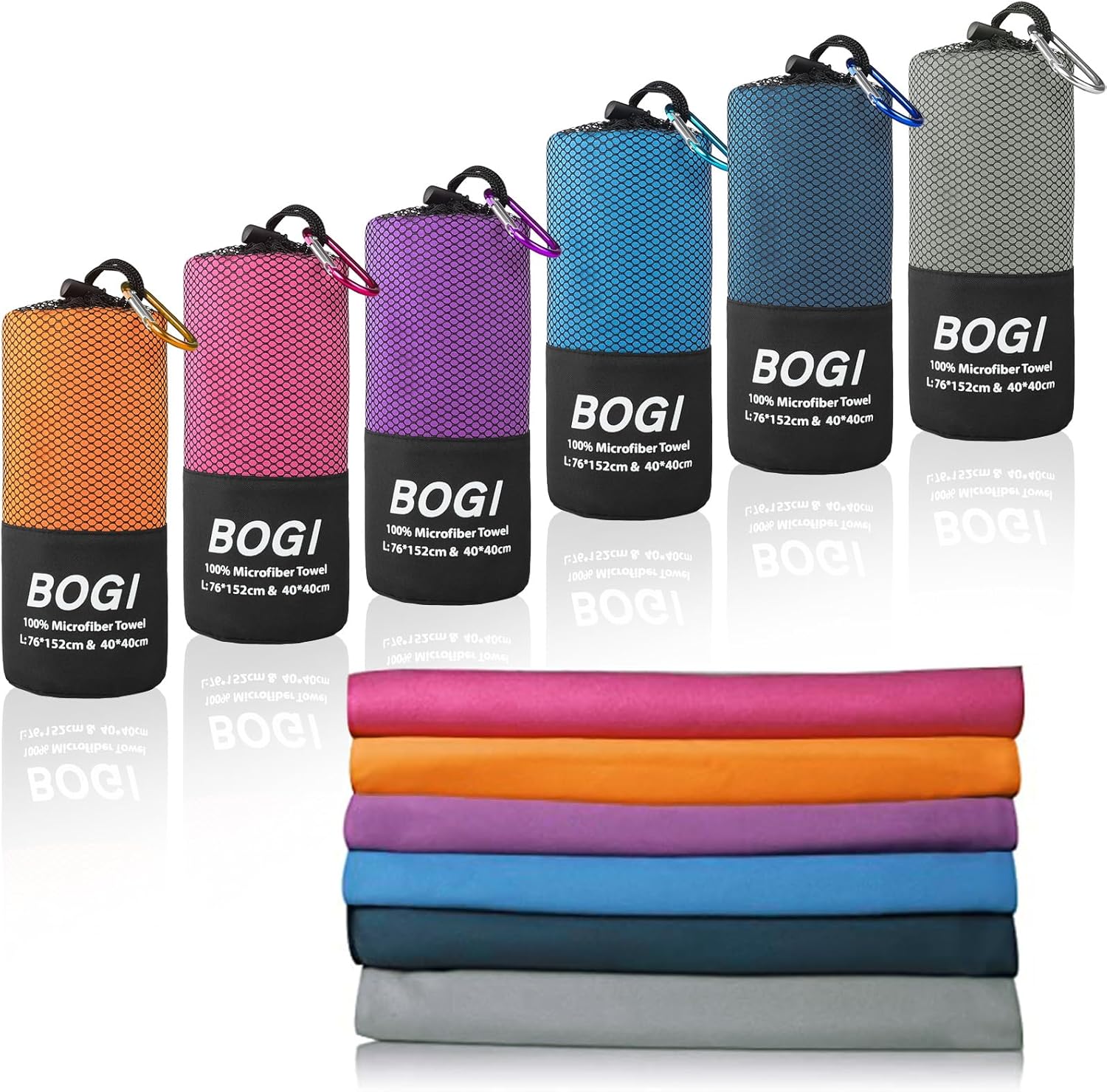 BOGI Microfiber Travel Sports TowelQuick Dry Towel, Soft Lightweight
