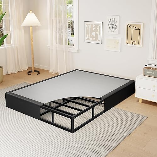 Mashomdec Queen Size 10 Inch Box Spring - Heavy Duty Metal Mattress Foundation (2500lbs Capacity), Noise-Free, Easy Assembly with Removable Fabric Cover