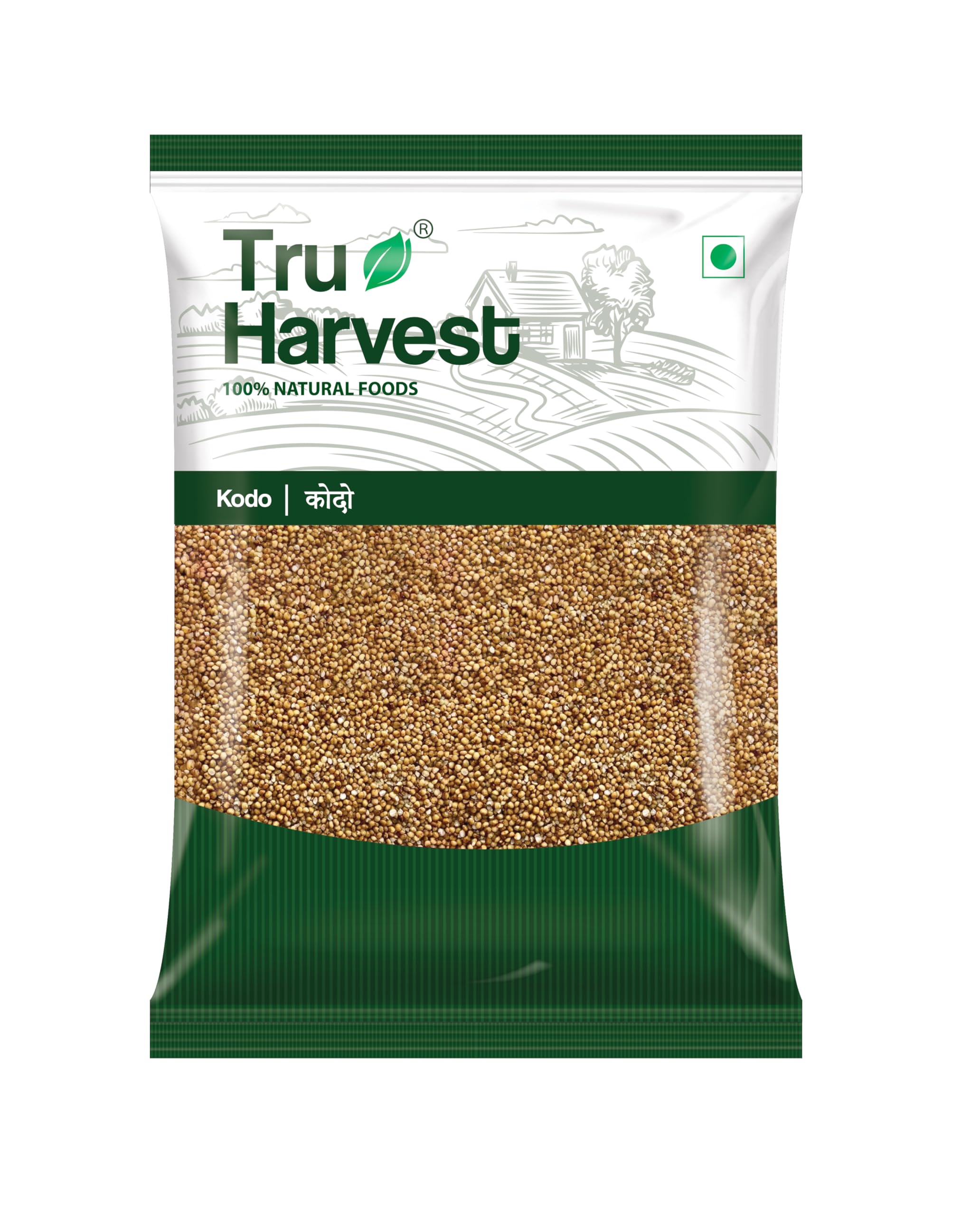 Tru Harvest Manna Kodo Millet | Kodri | Native Low Rice Alternative | High Protein & More Fiber Than Rice | Natural Grains Kodra/Varagu/Arikelu/Hark/Varigu - Healthy, Nutrient-Packed Choice (500 Gram)