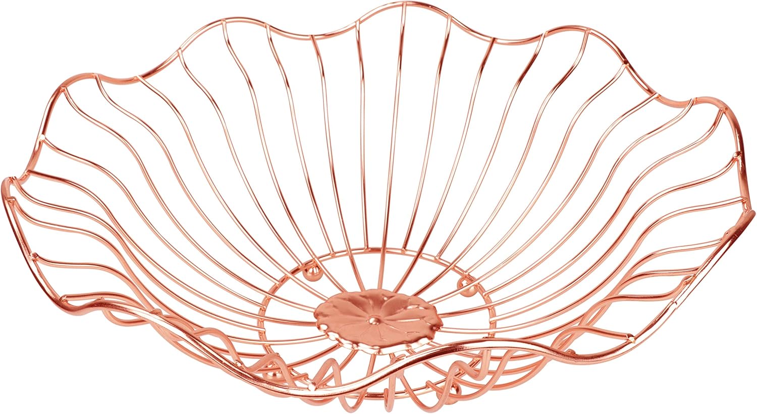 RosyLine Fruit basket, household fruit bowl, decorative display rack, multi purpose storage basket, home decoration (Rose gold) : Home & Kitchen