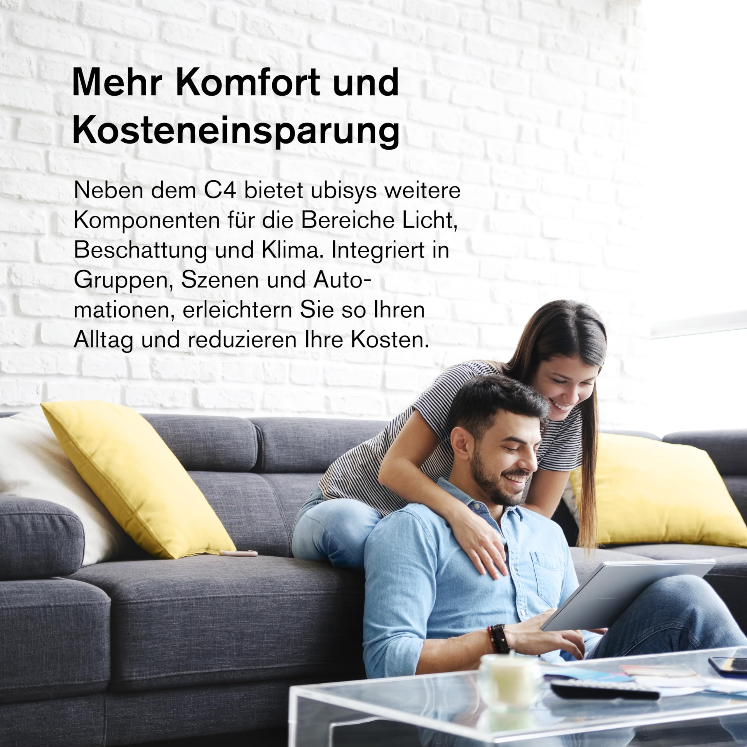 Unité de commande C4 (Series 2) : Zigbee + Bluetooth | Dispositif direct Zigbee | Configurable sans passerelle | Peut être connecté à d'autres composants ubisys pour contrôler par exemple les