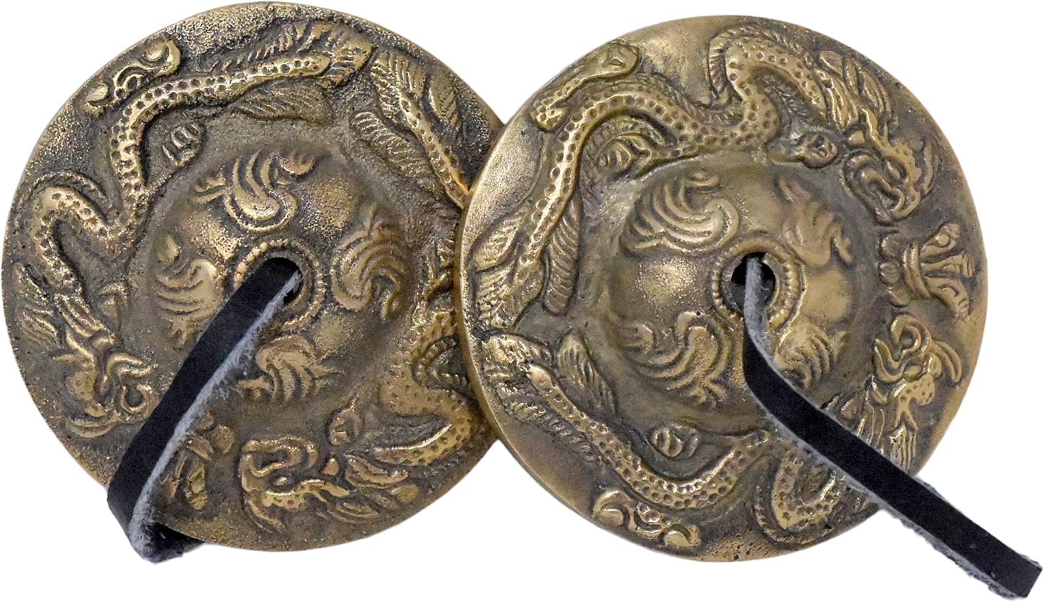 Mudra Crafts Tibetan Tingsha Bells Yoga Chimes – Dragon Tibetan Finger Cymbals Meditation Bells for Mindfulness, Prayer, and Sound Healing