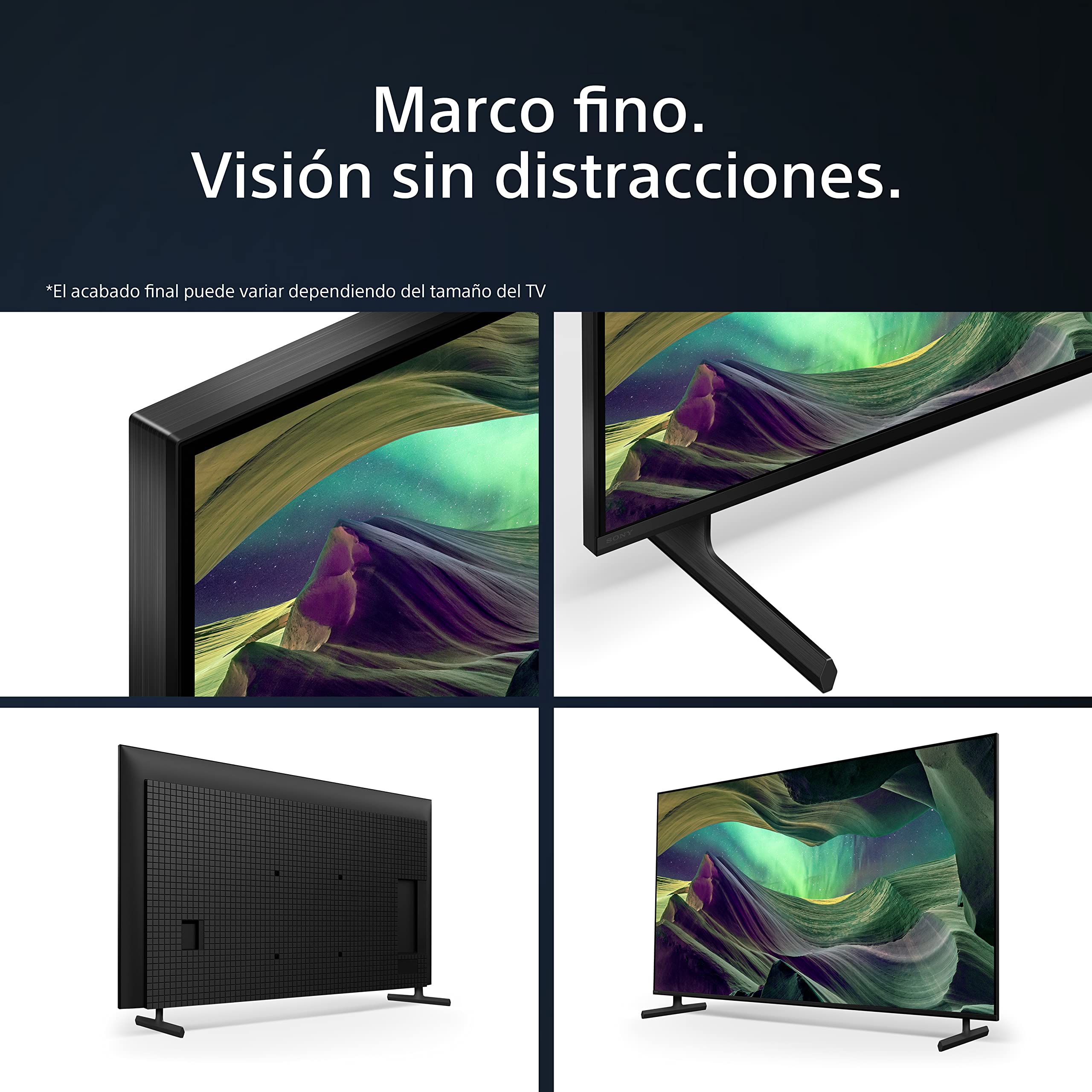 Sony BRAVIA KD55X85L, 55 pulgadas, TV Full Array LED, 4K HDR, Smart Google TV, Funciones ECO, Bravia Core, Marco fino