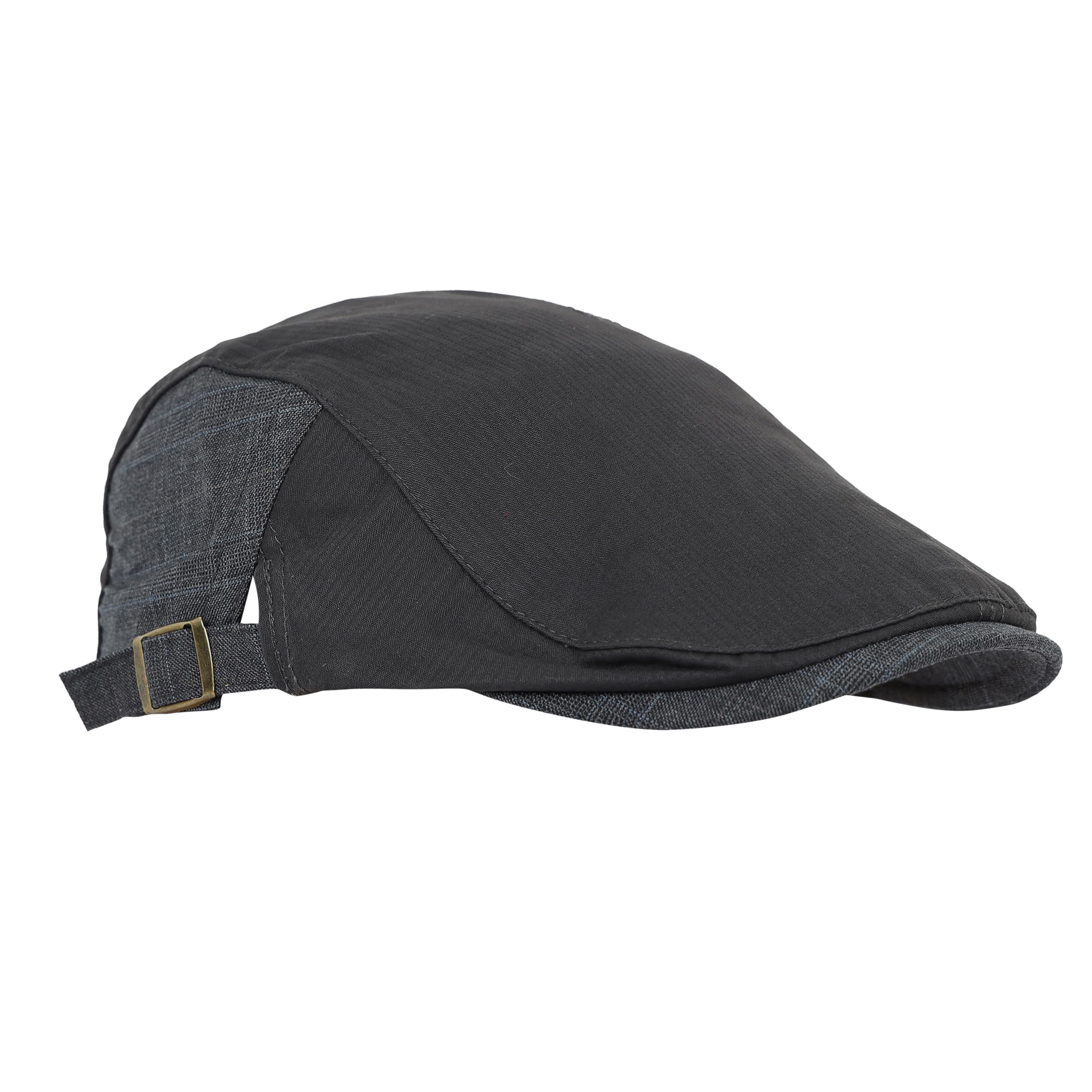 fabseasons Men’s Cotton Blend Flat Cap - Ivy Newsboy Hat with Contrast Brim and Breathable Eyelets-picture-34