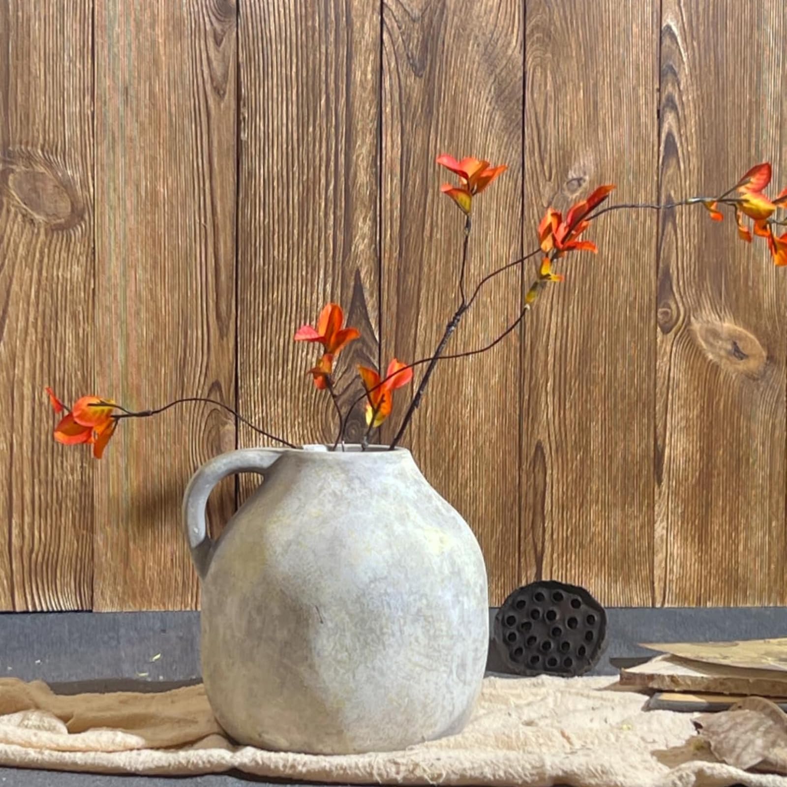 DJYY 5.7 Inches Tall Pottery Vase,Farmhouse Rustic Ceramic Vase, Living Room, Entryway, Wedding, Thanksgiving - Black Bron - Image 4