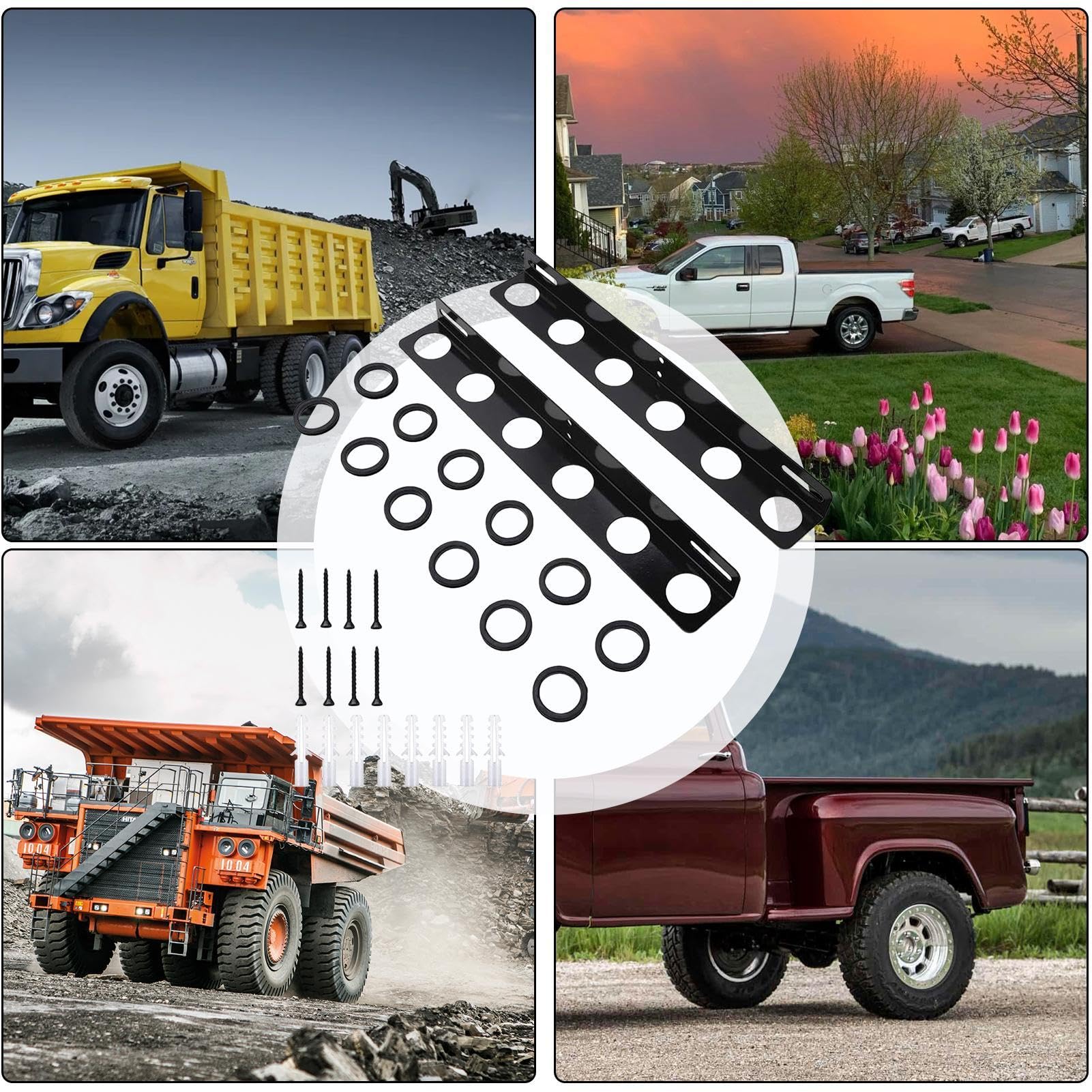 Schaufelhalter Für LKW & Offroad - 2 Stück Gummi-Klemmhalterungen Für Schaufeln & Werkzeuge