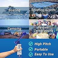 Vista 5 de Bocina de aire de mano, sonoros de estadio de aluminio súper ruidosos para eventos deportivos, bocinas de bomba de aire portátiles y de señal