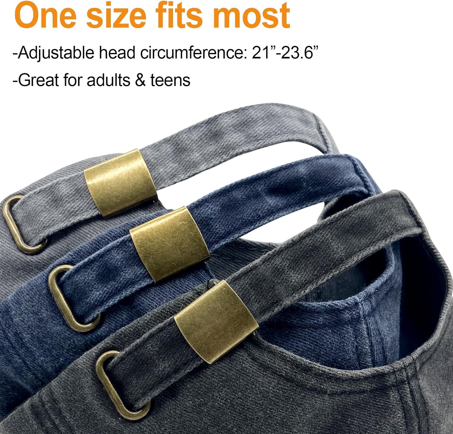 3 Packs Washed Plain Baseball Cap, Retro Adjustable Unstructured Cotton Dad Hats Gift for Men/Women - Image 3