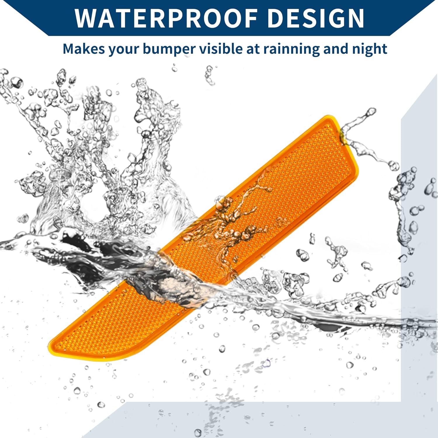 No.63147162219/63147162220 Bumper Reflector for BMW X3 2007-2010 Front Bumper Reflector Side Marker Durable Plastic 1 Pair Yellow