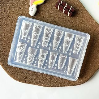 1Pc Cake Cream Skirt Bowknot Ribbon Acrylic Mold Nail Art Decorations DIY Design Silicone Nail Art Mold Template for Nail Charms