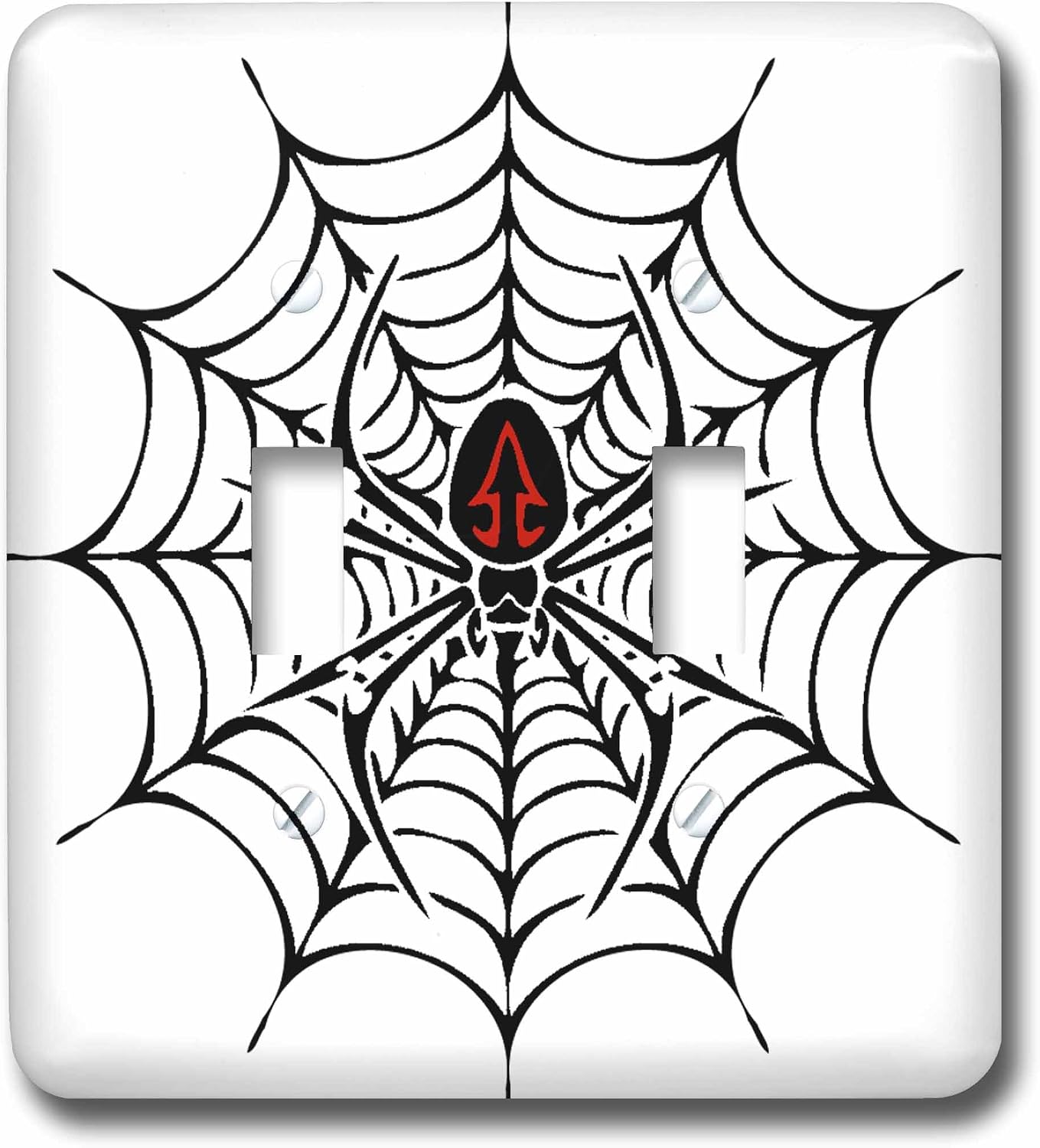 3dRose lsp_58923_2 Black Widow Spider in A Web Double Toggle Switch