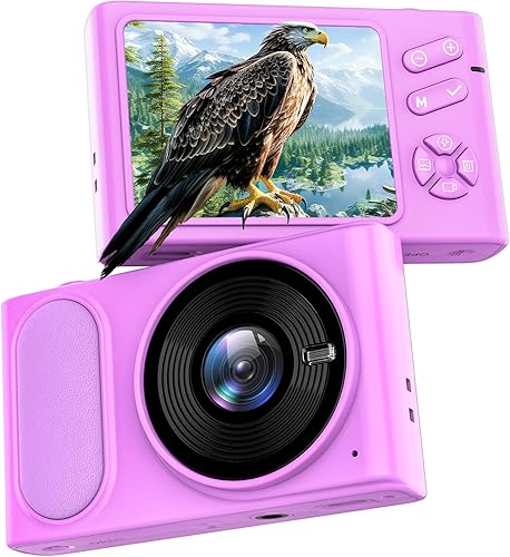 Miniatura 11 de Cámara digital FHD de 1080p, cámara de vlogging 4K para enfoque automático de YouTube, cámaras 16X para fotografía con tarjeta de 32 GB, cámara