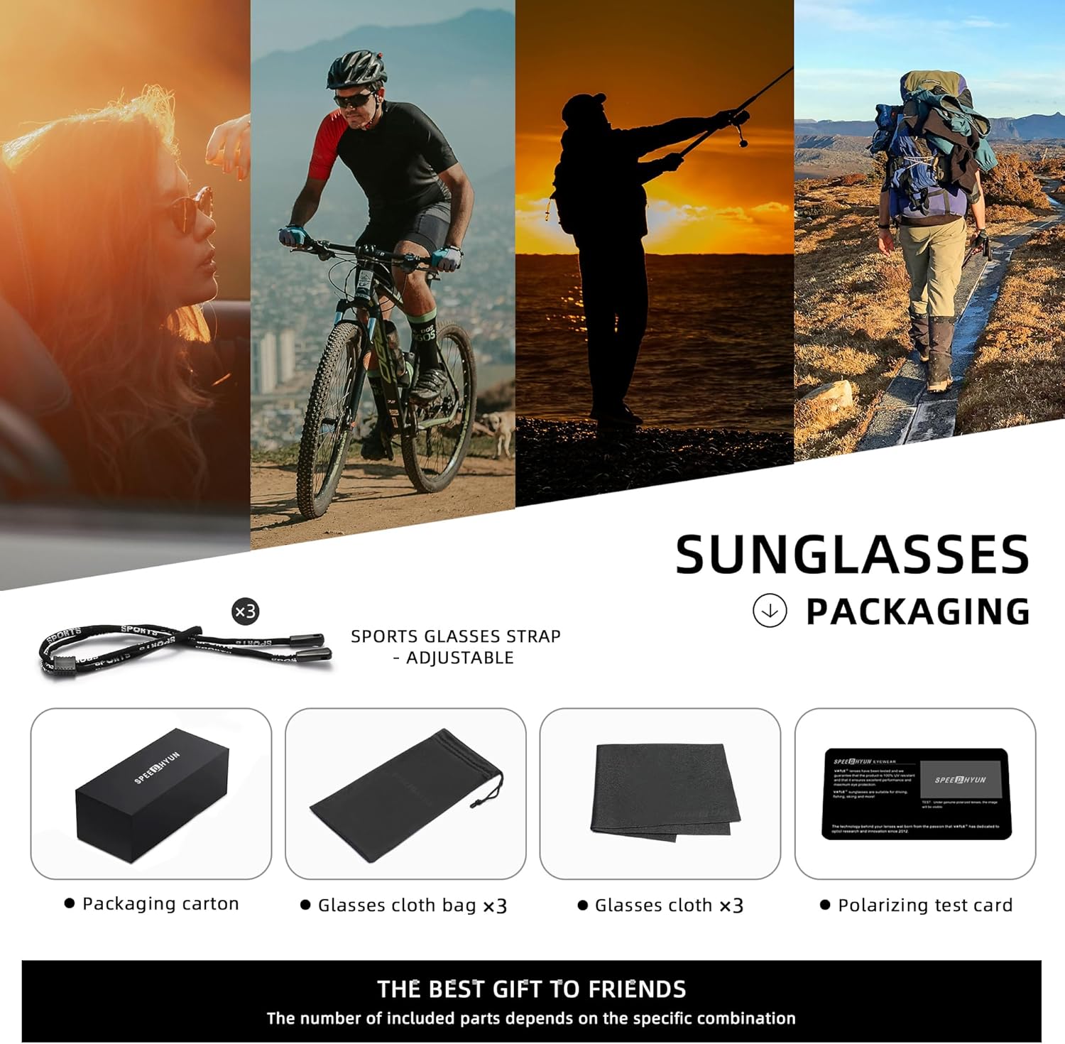 Polarized Sports Sunglasses for Men Cycling Running Sunglasses for Women UV400 Protection Driving Fishing 3pack - Image 7