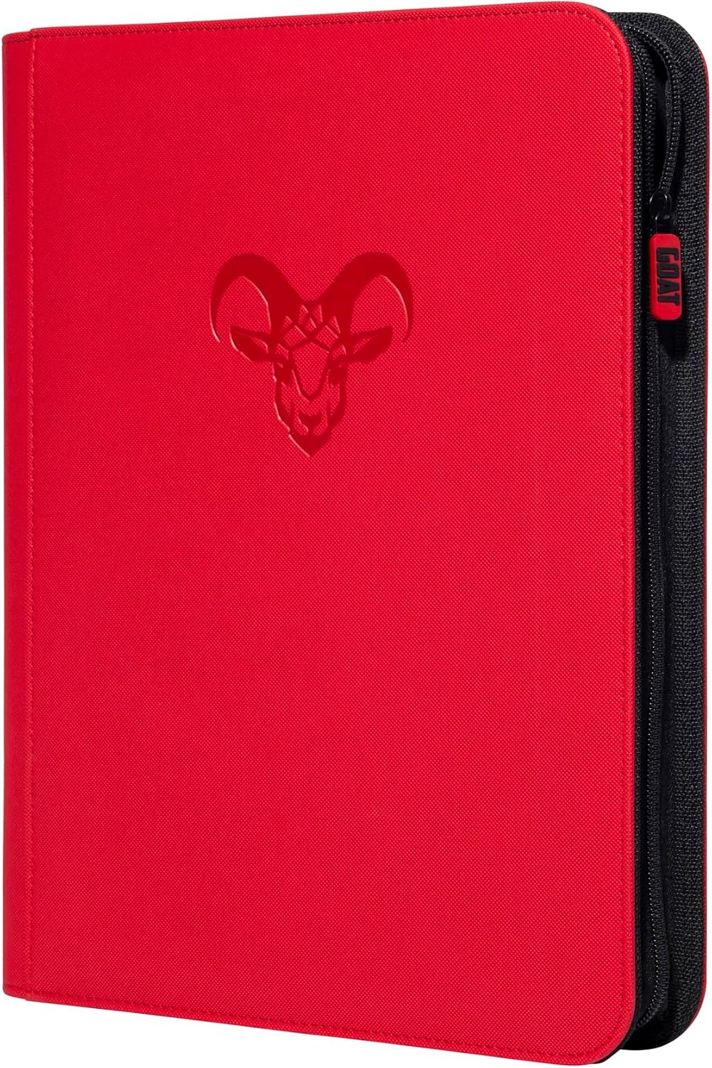 9-Pocket Trading Card Binder, 360 Card Capacity, "Stay-Flat" Design, Water-Resistant by Goat Armor (Red)