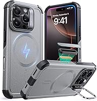 Vista 21 de ESR Funda magnética resistente para iPhone 13 Pro con soporte, protección contra caídas de grado militar de 23 pies, compatible con accesorios