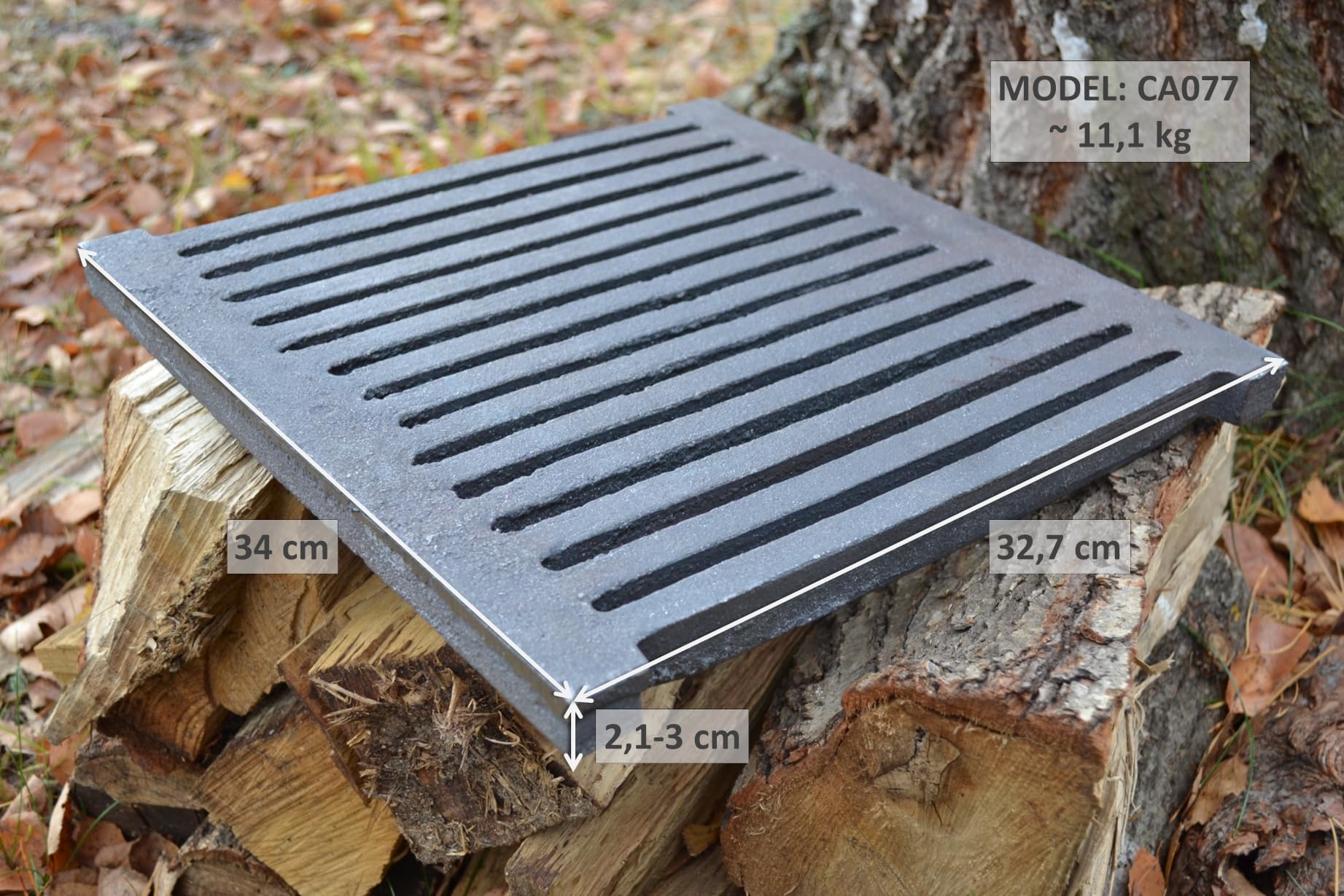 SEZAM 33 x 34 cm (32,7 x 34), robusta e massiccia, griglia per forno, griglia per ceneri in ghisa, diversi diametri, griglia per camino, griglia per stufa, griglia per forno, griglia per braciere