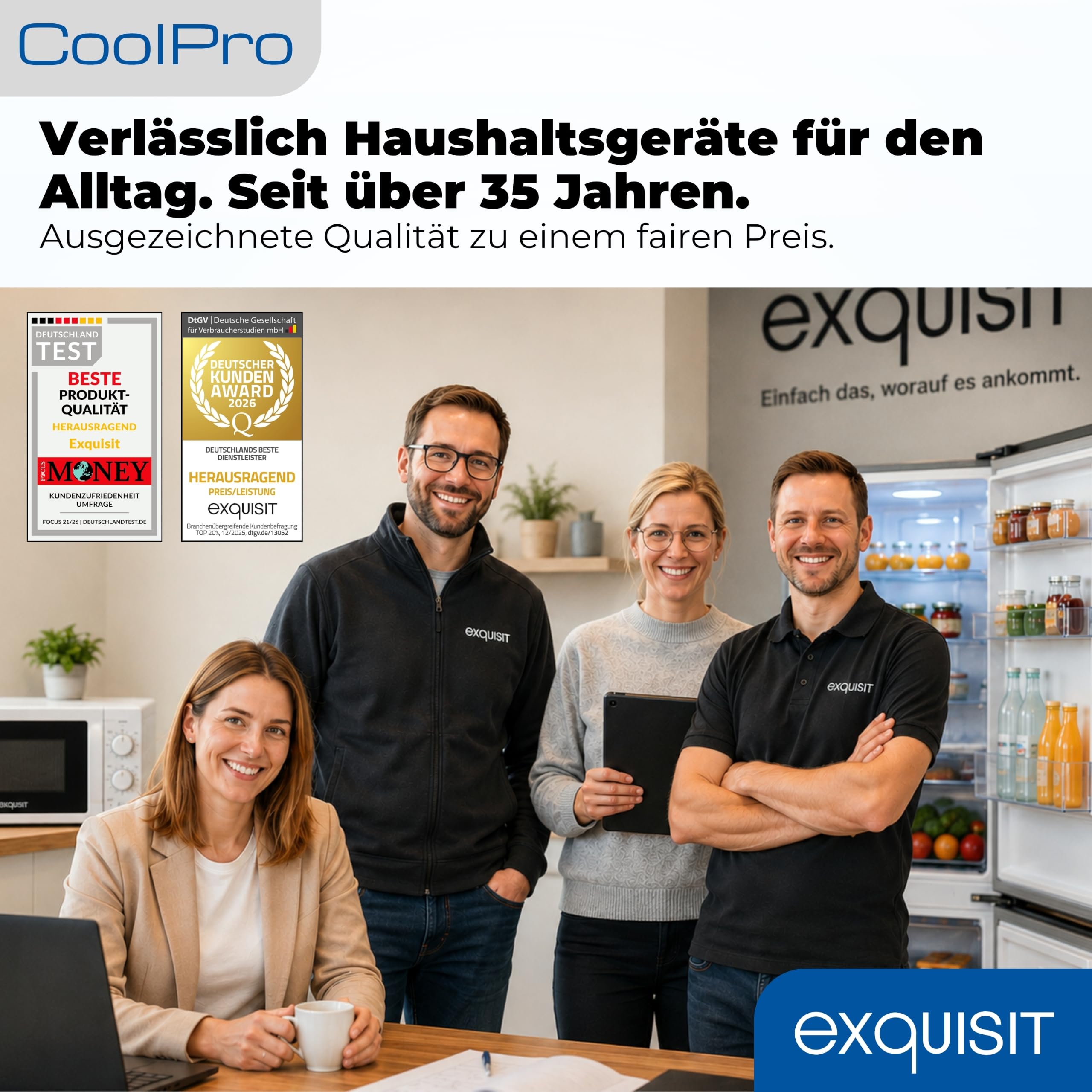 Exquisit Getränkekühlschrank 280 l Gastro Kühlschrank mit Glastür Umluft-Kühlung LED-Beleuchtung 5 verstellbare Ablagen Schwarz