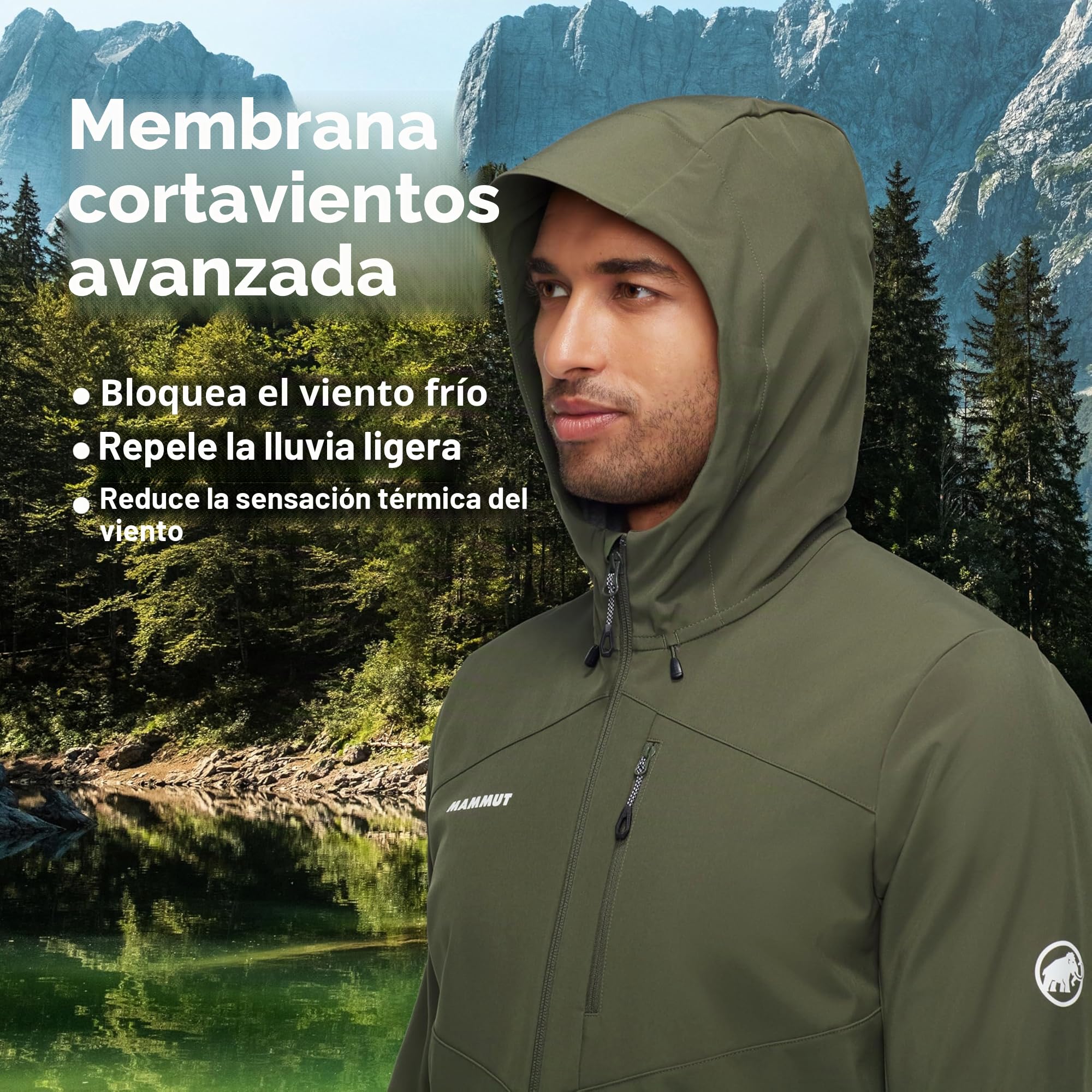 Mammut Outdoor Softshell Hooded Jacket Chaqueta Softshell Hombre