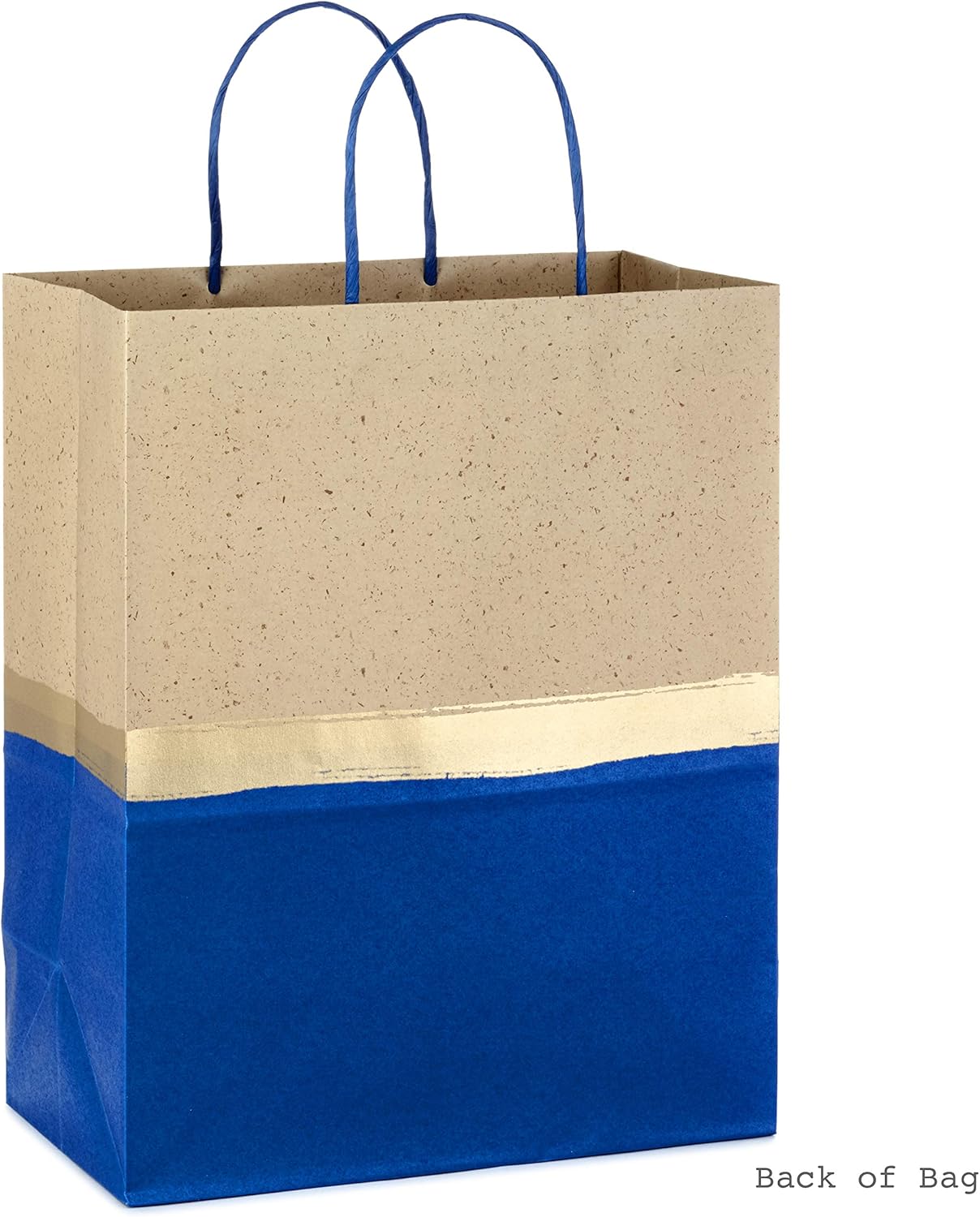 Hallmark 13" Large Paper Gift Bags (Pack of 6 - Blue & Kraft) for Hanukkah, Birthdays, Weddings, Graduations, Father's Day, Baby Showers, Bridal Showers - Image 6