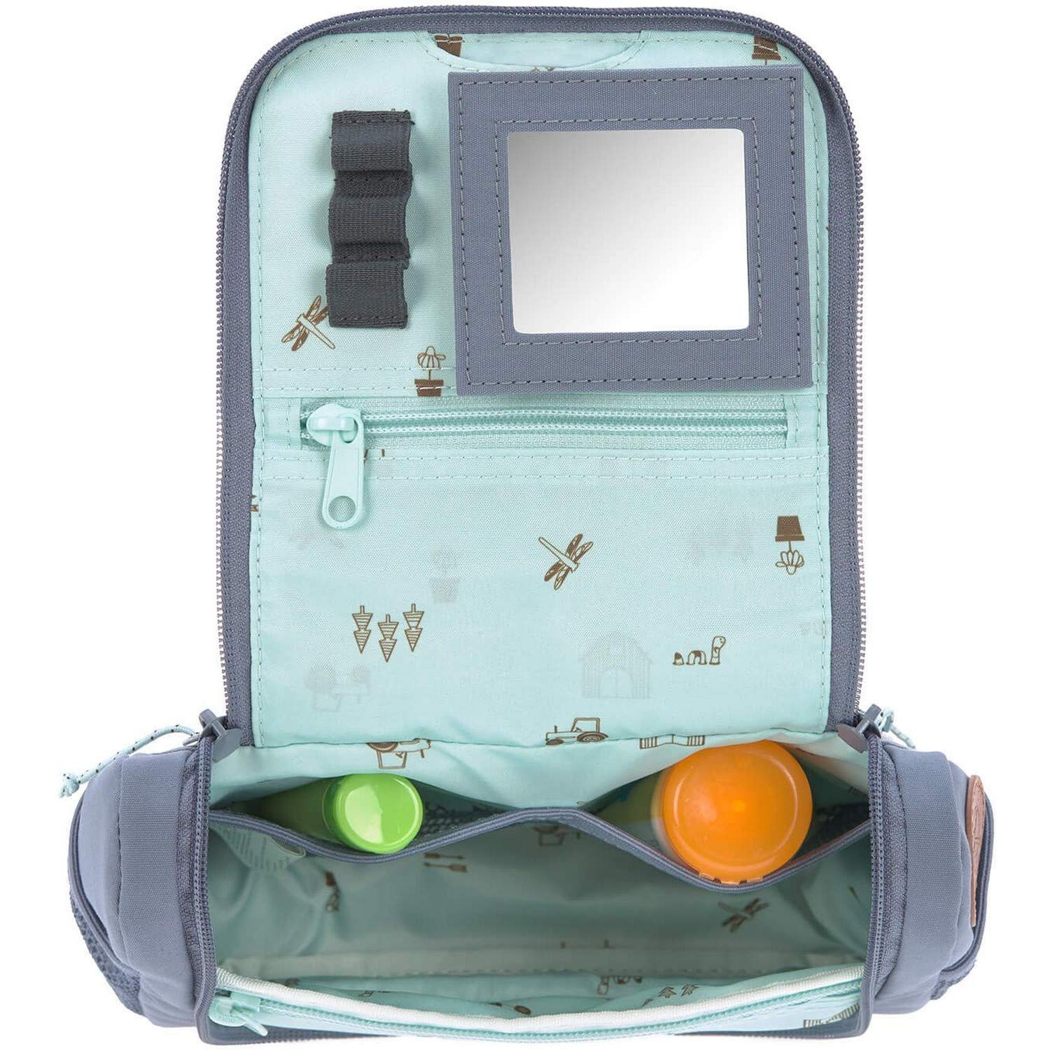 LÄSSIG Borsa lavaggio bambini appendere 20 cm Mini Washbag Adventure Tractor