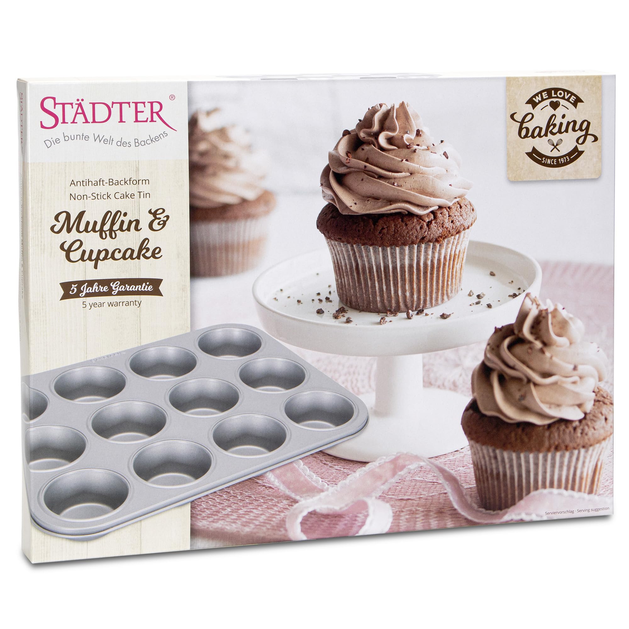 Städter Moule à Muffins, métal, Gris, 35 cm