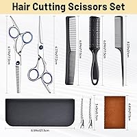 Vista 2 de Juego de Tijeras para Cortar Cabello, Tijeras Profesionales de Acero Inoxidable para Cortar Cabello, Tijeras de Peluquero para Cortar Cabello