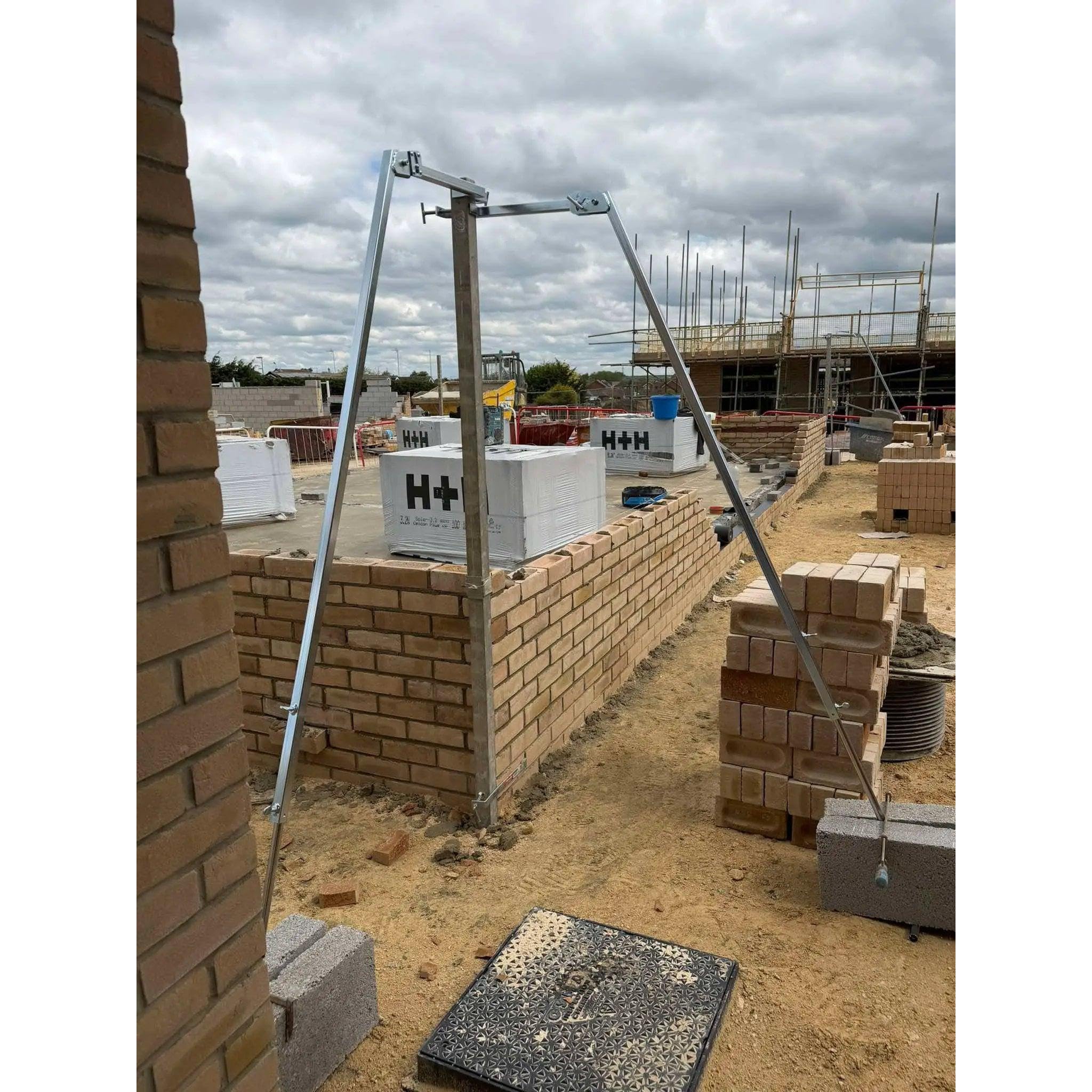 Rhinobuild Bricklaying Profile Outrigger/Stabiliser Support (2 Legs) Silver Zinc Plated