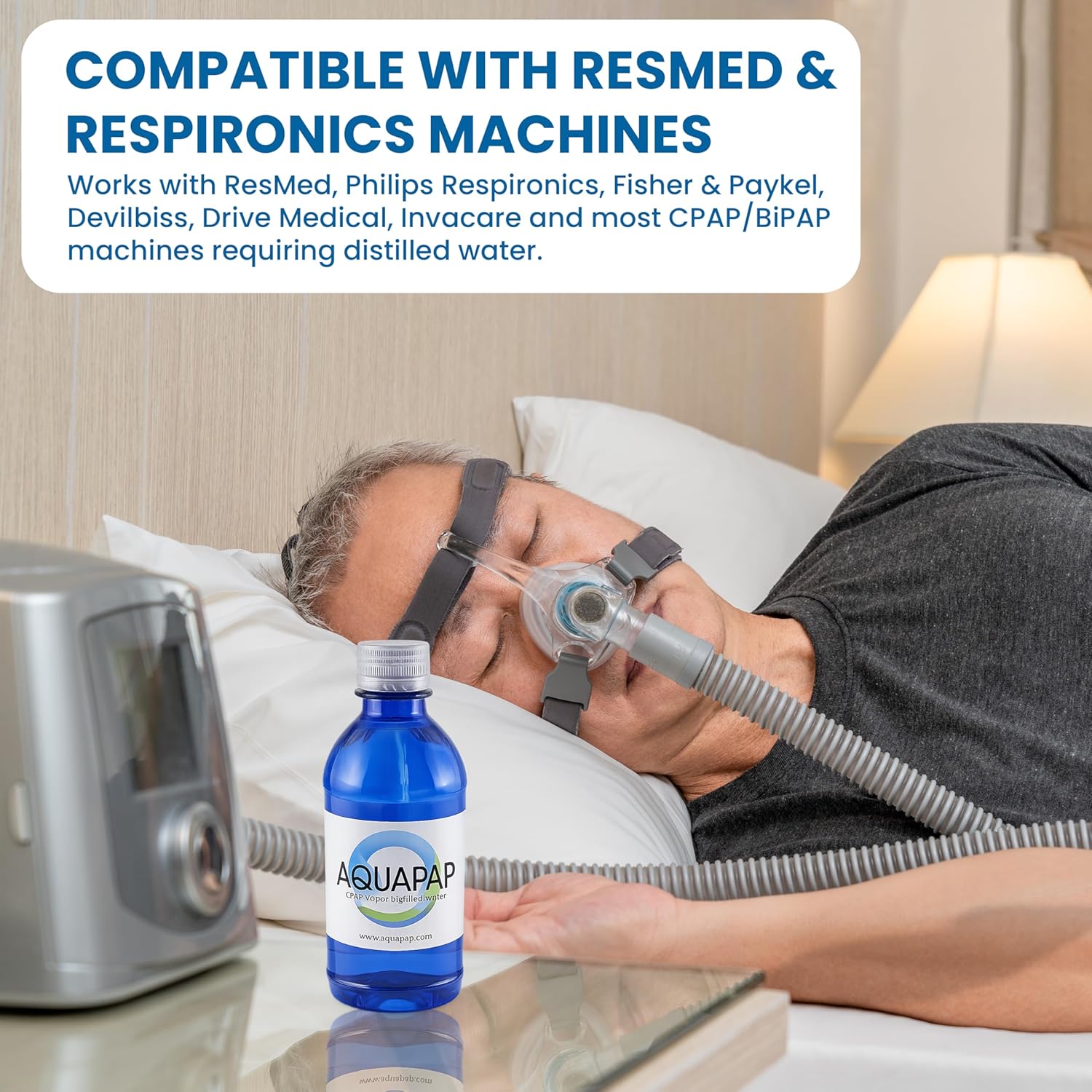 Aquapap Vapor Distilled Water Case of 24 x 12 oz bottles